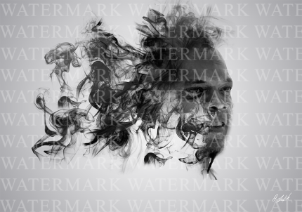 Original 1 Off Digital Art on Chromaluxe Metal HD Quality – Samuel L Jackson Smoketasia